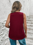 Blusa casual solta sem mangas Leap