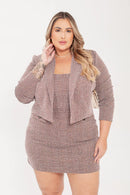 Blazer Feminino Stella Tweed Plus Size