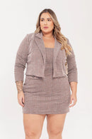 Blazer Feminino Stella Tweed Plus Size