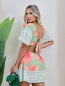 Macaquinho Estampado Feminino Floral