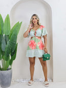 Macaquinho Estampado Feminino Floral