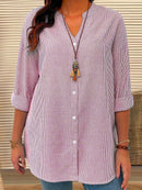 Blusa Listrada manga arregaçadas Maria Elisa