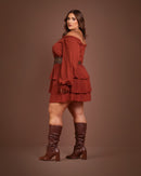 Vestido Elisa Terra Cota