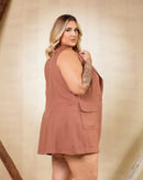 Conjunto Colete e Short Pespontado