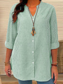 Blusa Listrada manga arregaçadas Maria Elisa